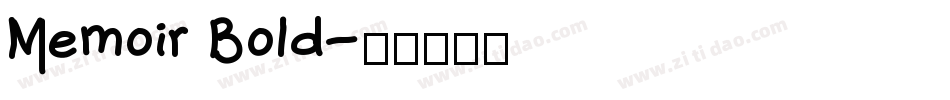 Memoir Bold字体转换